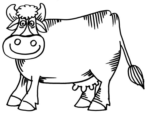 disegno vacca da coloraredisegno mucca in sala d