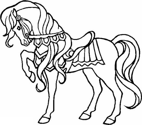 disegno cavallo da circo da coloraredisegno cava