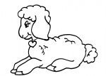 disegni animali della fattoria da colorare:agnello-pecora ,l'agnello ha una folta lana che lo protegge dal freddo..disegno pecorella da colorare..disegno pecora da colorare..agnello