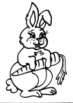 disegni animali in fattoria da colorare:coniglietta,coniglio..disegno coniglietta da colorare in fattoria didattica..disegno coniglio con carota da colorare...disegno coniglia con coniglietti da colorare per bambini gratis