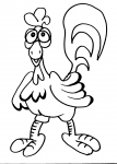 disegni animali fattoria da colorare..gallo-gallina..disegno di gallo da colorare..disegno tacchino da colorare..disegno struzzo da colorare..disegno pollo da colorare pulcino