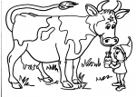 disegni animali in fattoria per bambini da colorare:mucca,la mucca..disegno mucca da colorare..disegno vacca da colorare..disegno vitello da colorare..mucca con vitello da colorare...disegno grosso toro da colorare