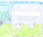 agriturismo con B & B disegni bambini:Sara Bolognini,anni 9,Clivio.Disegni colorati dai bambini,disegni da colorare della fattoria,fattorie didattiche,prodotti tipici varesini,foto animali fattoria,compleanno in fattoria,didattica in fattoria